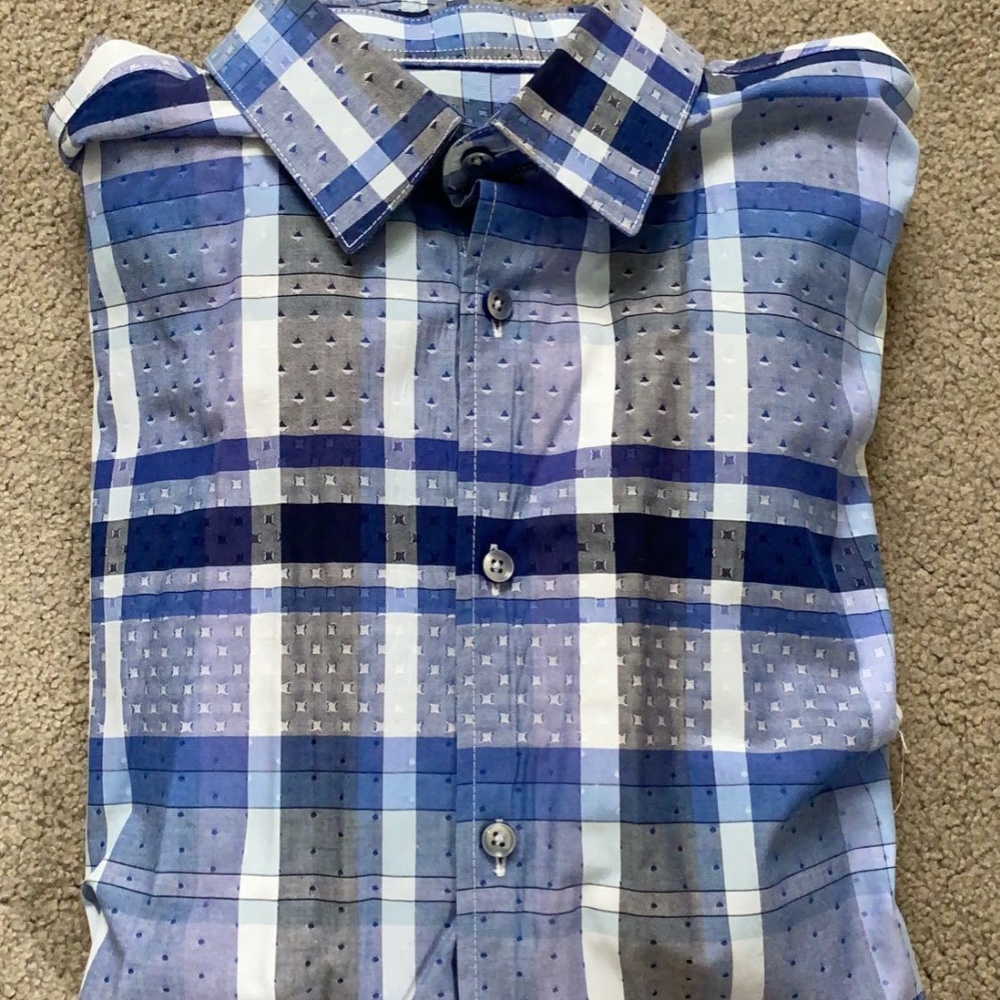 Blue Long Sleeve Dress Shirt